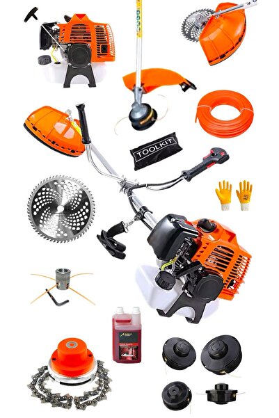 STANVOLT Profesyonel Benzinli Ot Çalı Çim Biçme Makinası Yan Tırpan Full Başlık