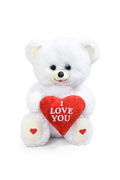 Pababo Özel 160 Premium Kutu Içerisinde Sevgiliye Özel Kalpli (I LOVE YOU) Yazılı Sevimli Peluş Ayıcık