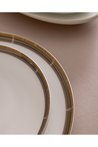 Madame Coco Bellamy 12 Kişilik 56 Parça Yemek Takımı - Beyaz/Vizon