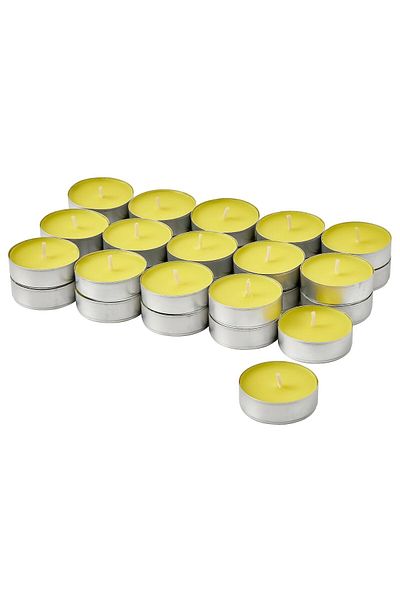 IKEA Bludhagg Scented Candle, 3.8 cm, Lemon & Lemongrass, 3.5 Hour Burn Time - Pack of 30 - IKEA