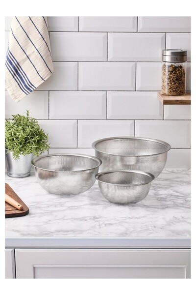 Aryıldız طقم مصفاة ستانلس ستيل من بروتولز 18 + 23 + 27 سم