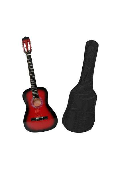 Depox Classical wooden guitar 95 cm, classic red, nylon gift case