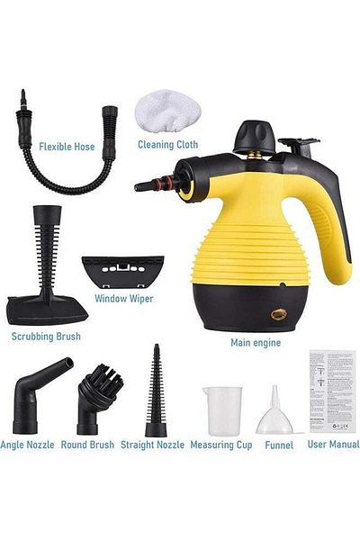 COOYA Portable Handheld Steam Cleaner, With 9PCS Accessory, 1050W High Power,110V, High Temperature, Blue