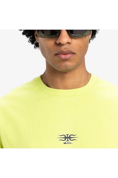 Quiksilver Mercury Tribe Men's Yellow T-Shirt Men's T-Shirt Eqyzt08017