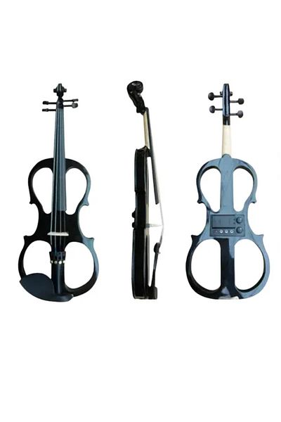 Depox Decorative Electric Violin, Wood, Black