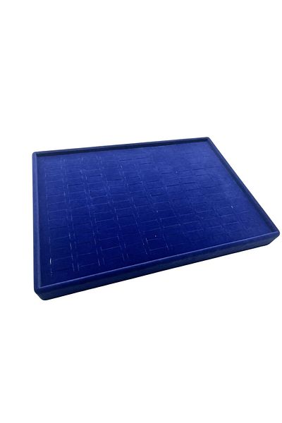 MeGass Dekor Suede Fabric Navy Blue Color Westernized 34-24 cm Drawer Ring Table Stand