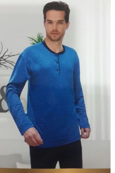 PİJAMİS Pijamis Long Sleeve Men's Pajama Set