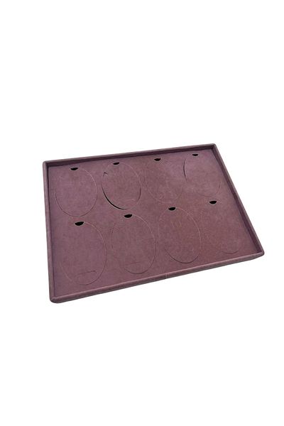 MeGass Dekor Suede Fabric Dakka Model Pink Color 34-24 cm Triple Set Table Stand with Legs