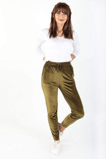 BALİNS Kadife Pantolon Yeşil