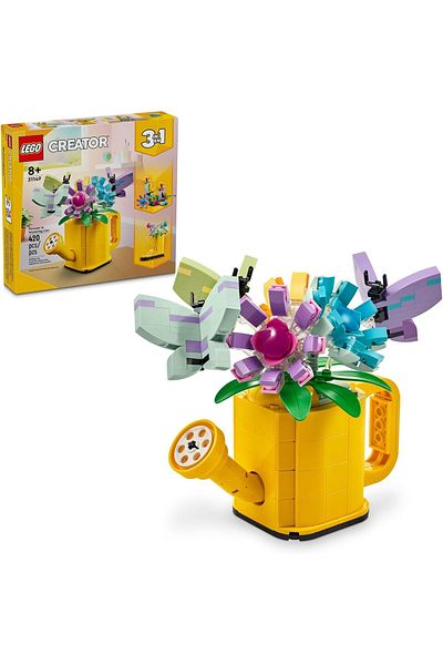 LEGO Creator Flowers in Watering Can 31149 - Creation Set for Ages 8 and Up (420 Pieces)