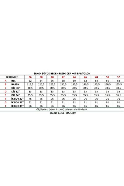BALİNS Erkek Büyük Beden Fleto Cep Kot Pantolon 3ja/5889