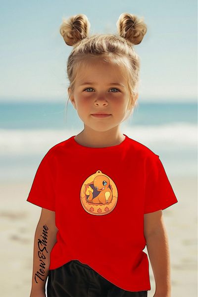 New Shine 1 T-Shirt Is a Gift for Purchases of 6 or More in the Cart - Pokemon Printed Oversize Children's T-Shirt