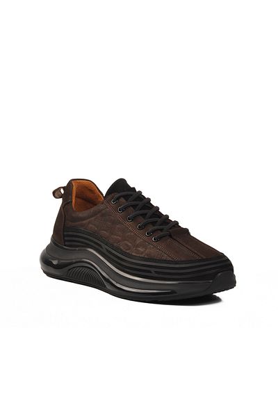 AYK'S Ανδρικά παπούτσια casual καφέ Nubuck από γνήσιο δέρμα 1004 M