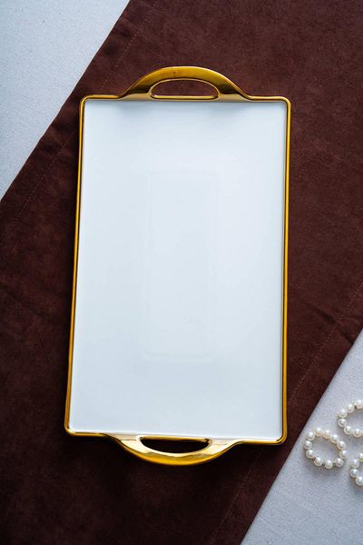ACAR Arven Rectangular Gold Presentation Tray - 45 cm