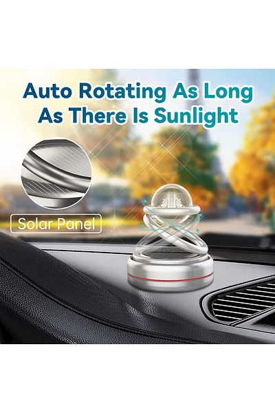 COOYA Car Air Freshener, Solar Powered Rotating Incense Diffuser for Car Home Office Ornament