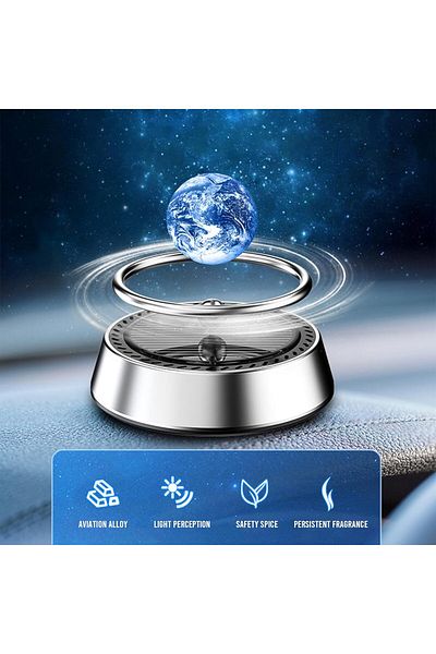 COOYA Car Aromatherapy Diffuser, Solar Powered Rotating Planet Purifier, Interior Decor for Car