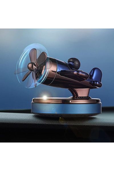 COOYA Car Air Freshener, Solar-Powered Aircraft Rotating Perfume Diffuser Ornament