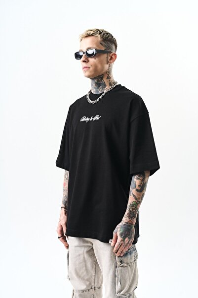 Respire Чоловіча футболка Oversize з принтом Destroy, чорна