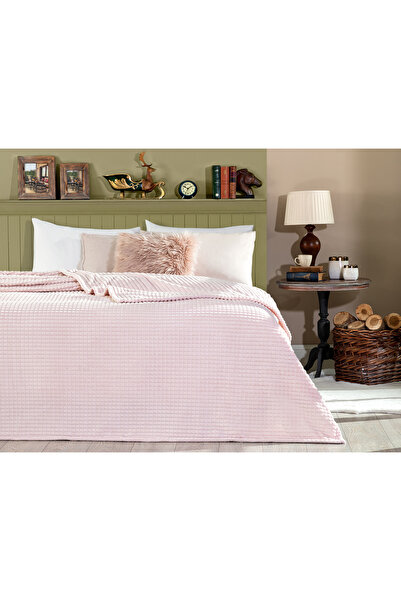 Madame Coco Emile Welsoft Polar Doppelseitige Prägung Einzeldecke - Puder