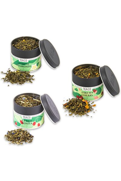 Tea Co Detox Seti- 3'lü Metal Kutu Çay | Tea Co.