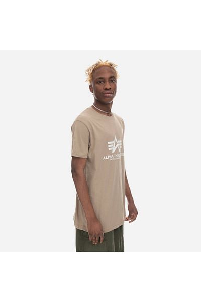 Alpha Industries Ανδρικό μπεζ μπλουζάκι Alpha Industries Basic T Vintage Sand