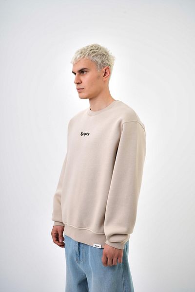 Respire Φούτερ Rustic Oversize - Μπεζ - Ανδρικό Ύφασμα