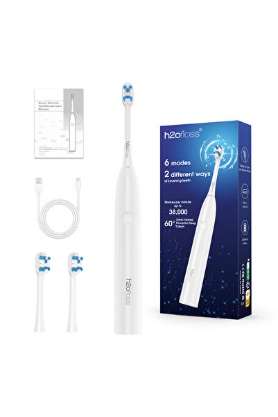 h2ofloss فرشاة أسنان كهربائية جديدة لعام 2025، تنظيف الفم بالموجات فوق الصوتي...