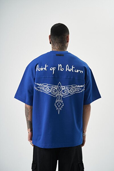 Respire Tricou oversize pentru bărbați, brodat Saks