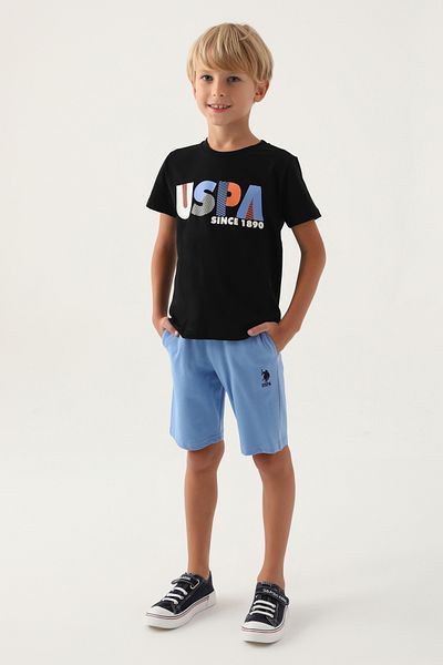U.S. Polo Assn. Boy's Black Pajama Set 50291608 -Vr046
