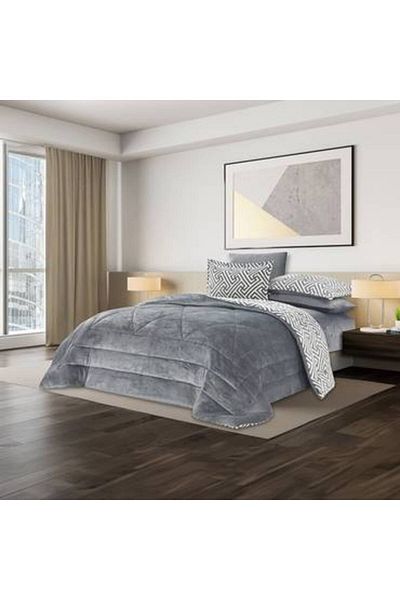 Canon Canon Yara velvet double bedspread, 6 pieces, with fixed filling