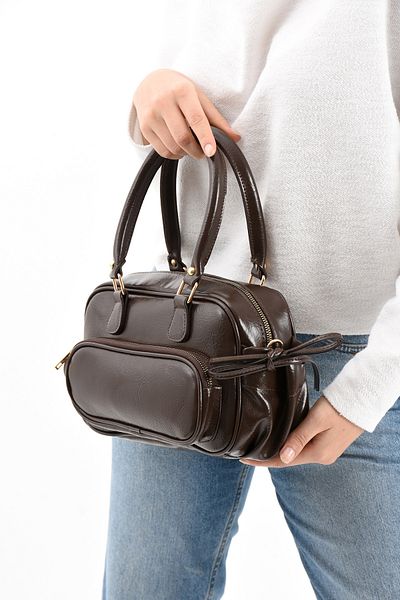 Night Geantă de mână și de umăr pentru femei Casandra Model Bitter Brown