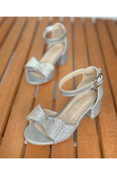 Surpie Shoes Pantofi pentru copii cu toc înalt, pantofi pentru copii cu toc scăzut, pantofi pentru rochie de seară pentru copii