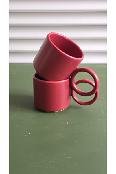 GULHANILE Ring Mug Cup 2 Colorful Ceramic Mug Cups
