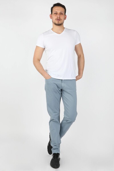 BALİNS Pantaloni bărbătești din Gabardină Albastră - 5 buzunare
