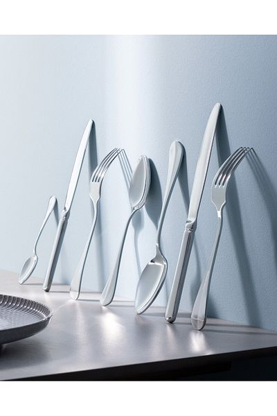 Madame Coco Fleur De Lys 84-teiliges Gabel-, Messer- und Löffelset, Silber