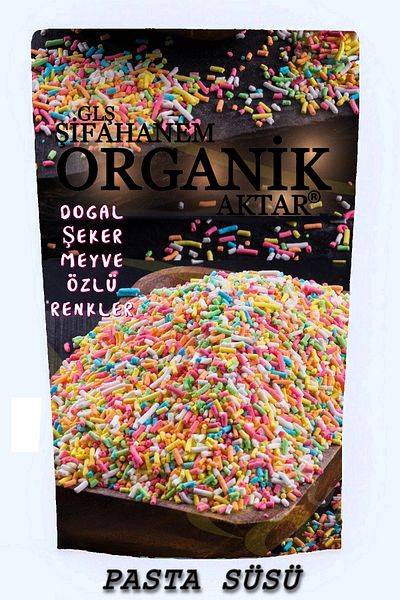 GLŞ ŞİFAHANEM ORGANİK AKTAR Colorful Cake Decoration Candy 500Gr
