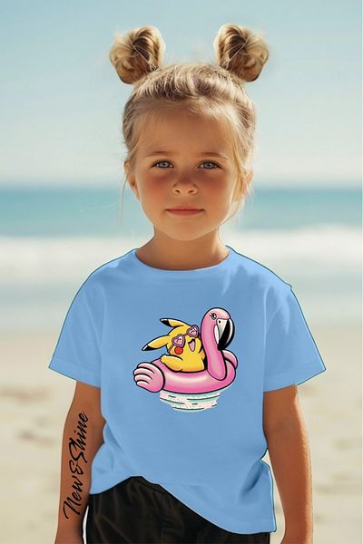 New Shine 1 tricou este un cadou pentru achiziții de 6 și mai sus în coș - Tricou pentru copii oversize cu imprimeu Pikachu