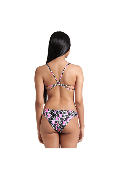 ARENA Logotype Bandeau Kadın Beyaz Yüzücü Bikini 007081115