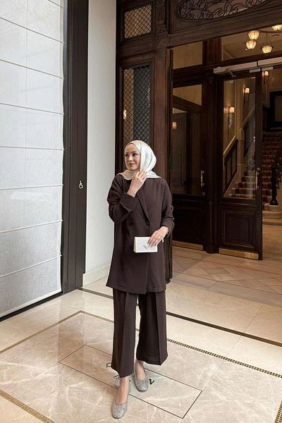 Melike Tatar Meli̇ke Jacket Tulom 9357 Brown