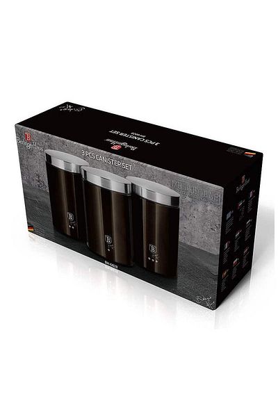Berlinger Haus Set of 3 food containers Shiny Black Collection