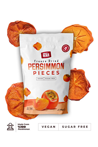 EverEat Trabzon Cennet Hurması Kuru Meyve Cipsi - Dondurularak Kurutulmuş Freeze Dried Çıtır Cennet Hurması