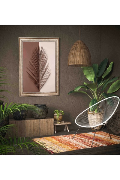 bestablo Tablou decorativ din lemn cu flori în rama antică, decorațiuni pentr...