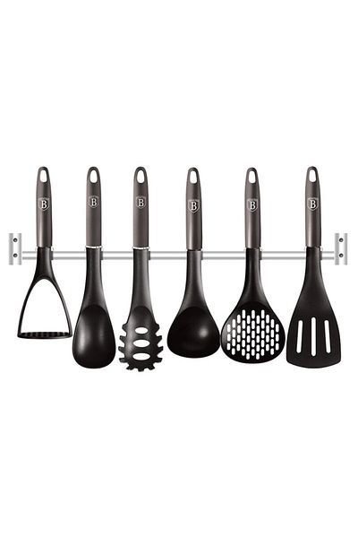 Berlinger Haus Kitchen utensils with wall mount 7 pcs Carbon PRO Line