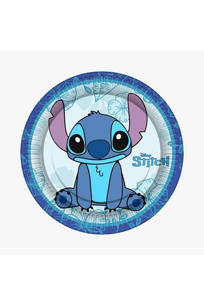 Cadde Süs Stitch Themed Plate and Cup Set of 8