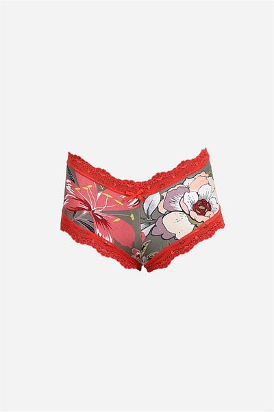 Celira Women's Cotton 2-Piece Boxer Khaki 40279
