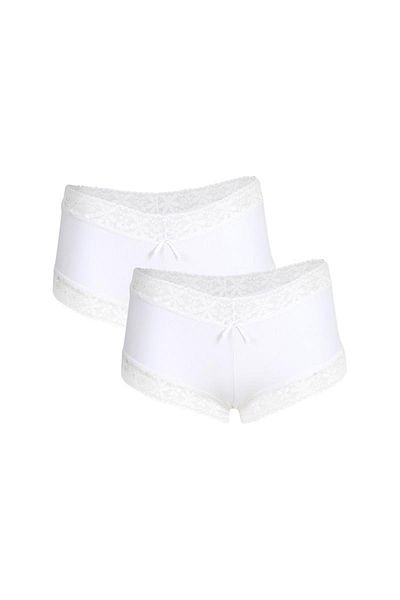 Celira Women's Cotton 2-Piece Boxer White 40265