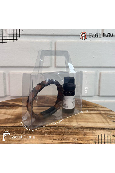 Fatih Kutu 11x8x3 Şeffaf Asetat Çanta Mini [ Demonte 50 Adet]