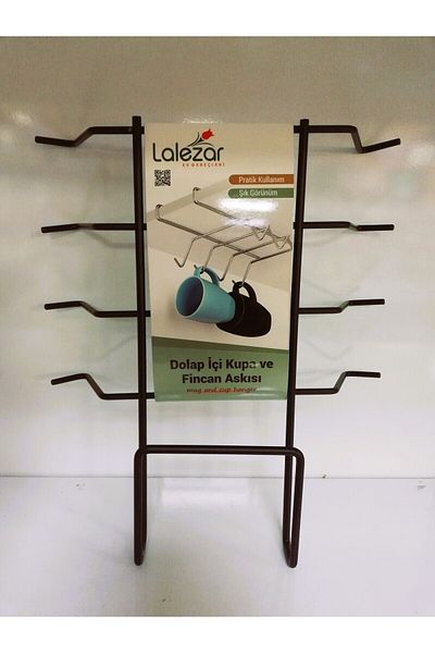 Decorland Metal 8-Hook Cup Mug Cup Hanger Inside Cabinet Hooked Cup Hanger