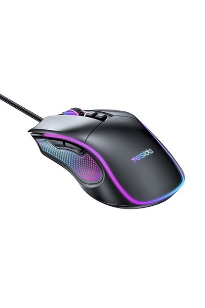 Yesido KB20 USB 7200DPI RGB Wired Mouse(Black)