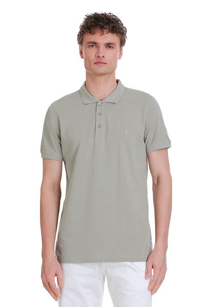 Hatemoğlu Μπλουζάκι Khaki Regular Fit 100% βαμβακερό γιακά πόλο